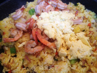 Saffron Shrimp Fried Rice recipe