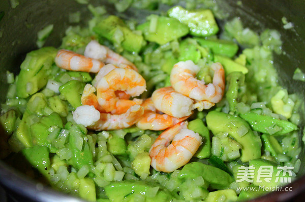 Anchovy Shrimp and Avocado Salad recipe