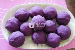 #aca烤明星大赛#purple Sweet Potato Yam Stuffed Bread recipe