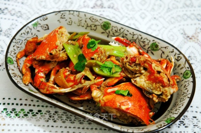 Fried Crab with Green Onion and Ginger recipe