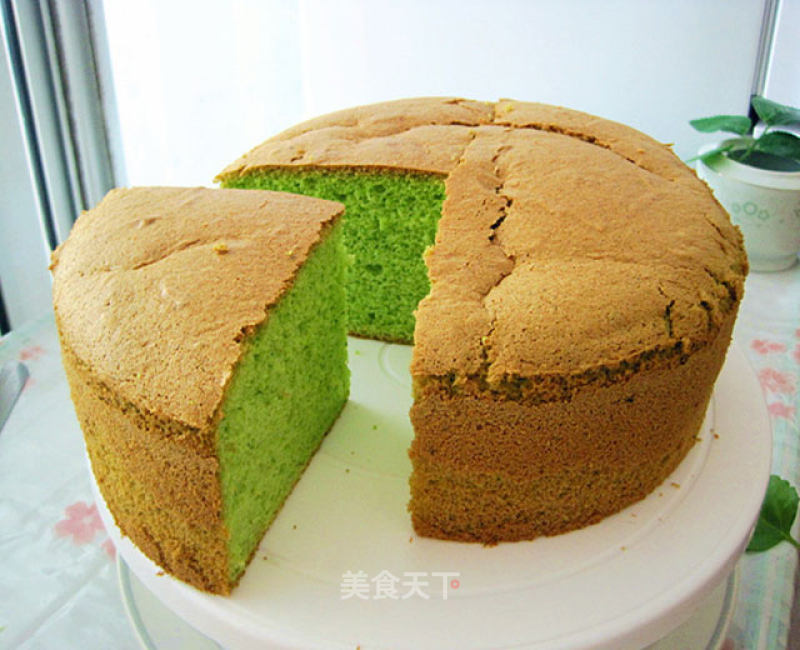 Eight Inch Spinach Chiffon Cake recipe