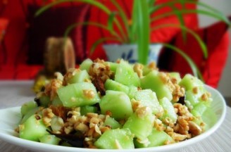 Peanuts Mixed with Cucumber recipe