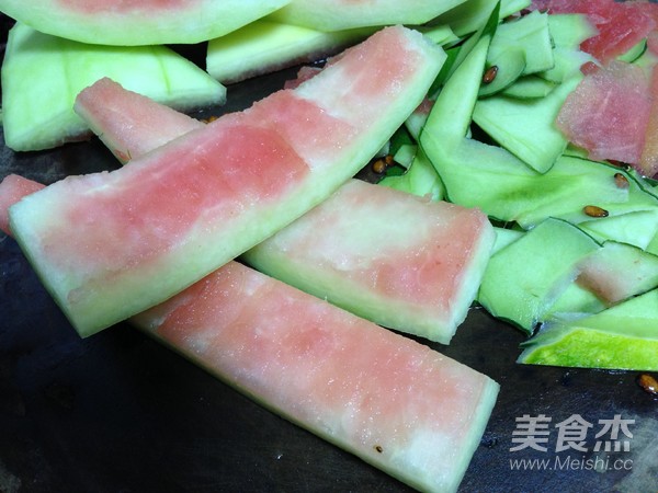 Watermelon Rind with Shiitake Mushroom Oil recipe