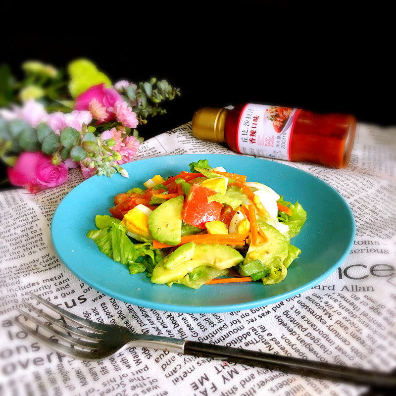 Avocado Egg Vegetable Salad#蛋美食# recipe