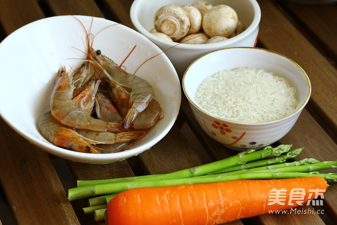 Asparagus and Shrimp Porridge recipe