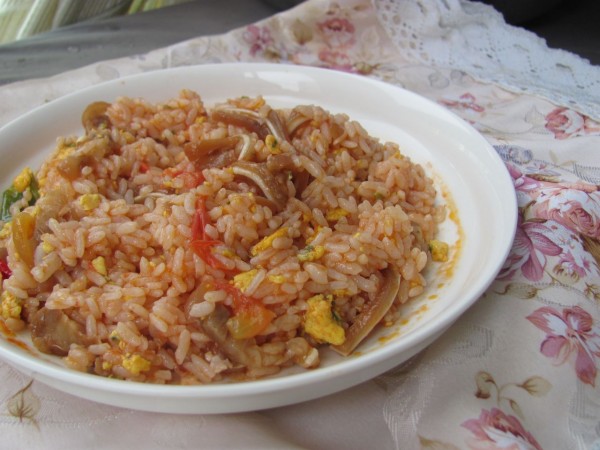 Tomato Pork Ear Fried Rice recipe