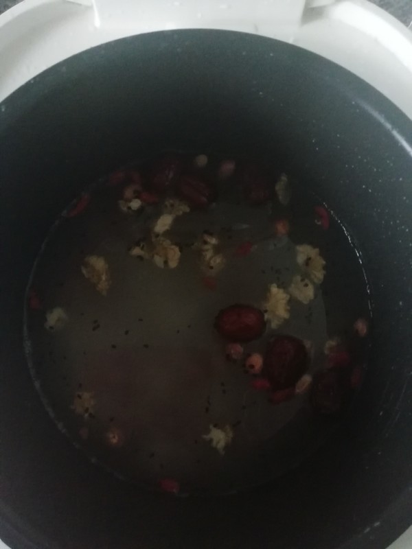 Rice Porridge with Red Dates, Walnuts and Peanuts recipe