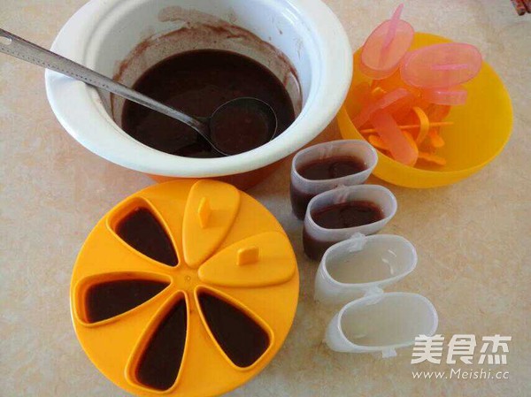 Red Bean Popsicles + Milk Popsicles recipe