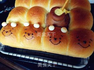 #柏翠大赛#pooh Bears Squeezing Small Bread recipe