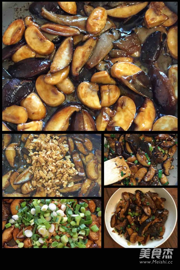 Grilled Three Treasures "mushrooms" with Garlic recipe