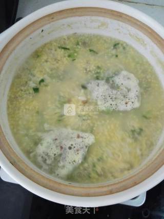 Millet Canola Porridge with Minced Meat recipe