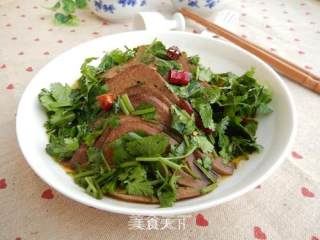 Cilantro with Pork Liver recipe