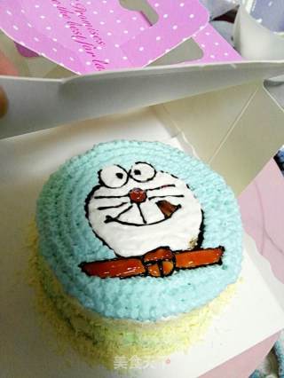 #柏翠大赛# Doraemon Cream Cake recipe