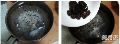 Black Sesame Candied Date Congee recipe