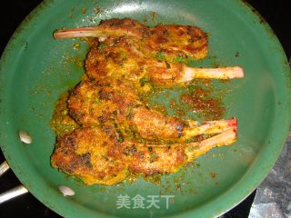 Fried Lamb Chops with Mango and Mint recipe