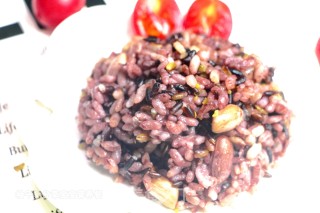 Peanut Sweet Potato Purple Rice recipe