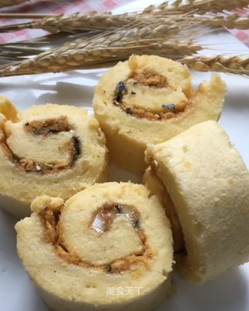 Seaweed Pork Floss Cake Roll recipe
