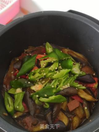 Electric Pressure Cooker～～boiled Eggplant with Beef and Tomato in Original Sauce recipe