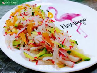 Cold Water Radish and Cucumber Shreds#凉菜# recipe