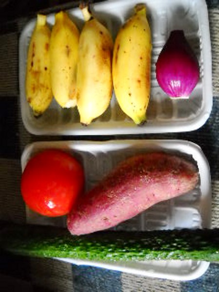 Purple Potato Banana Salad recipe