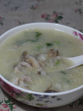 Abalone Congee with Green Vegetables recipe