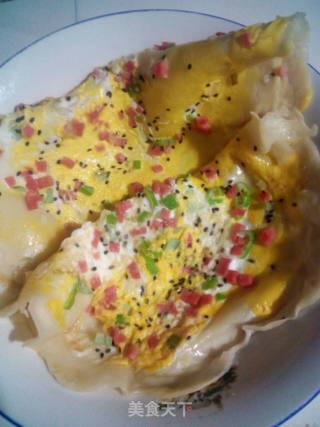 Egg Ham Soft Biscuits (pancakes with Fruits) recipe