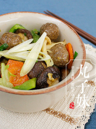 Mushroom Meatballs with Oyster Sauce recipe