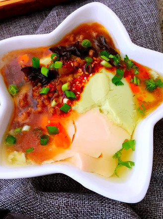 Two-color Vegetable Tofu Brain recipe