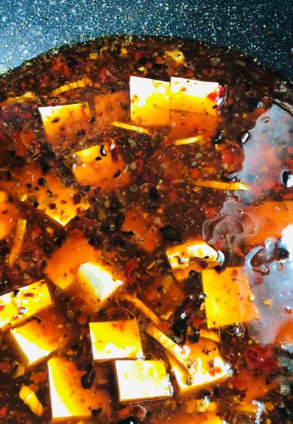 Hot Pot Lettuce Tofu recipe