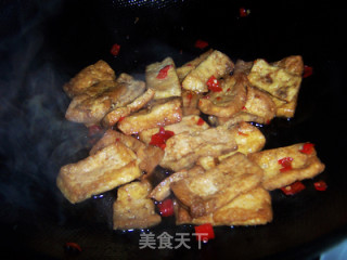 Warm Away The Cold---spicy Scallion Braised Tofu recipe