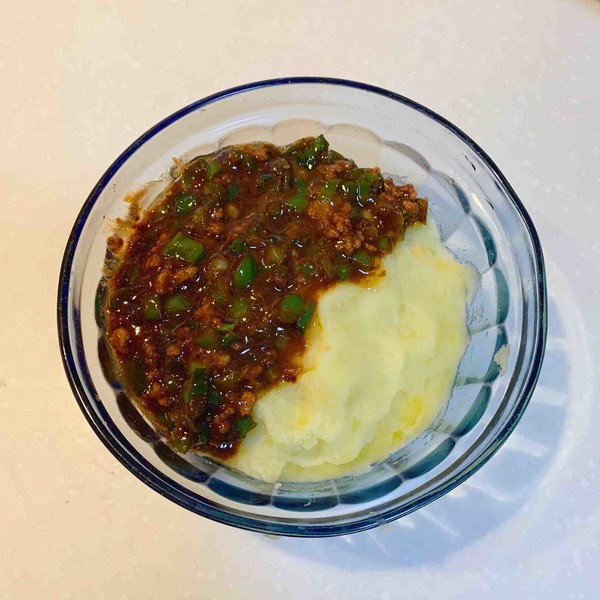 Green Pepper Minced Meat and Mashed Potatoes recipe