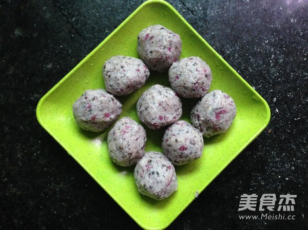 Okara Purple Potato Meatballs recipe