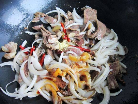 Stir-fried Beef Head recipe