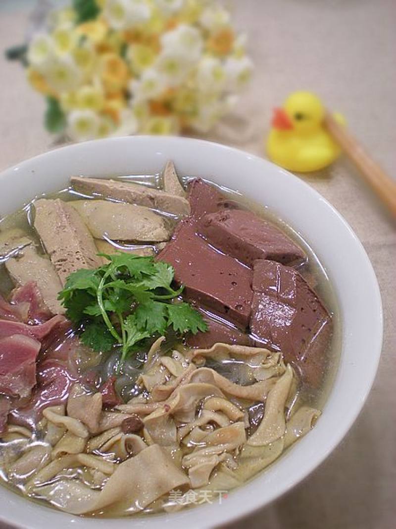 Su Cai-duck Blood Vermicelli Soup recipe