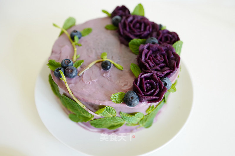 #aca烤明星大赛#purple Potato Salad Cake