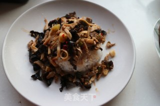 Pleurotus Eryngii and Fish-flavored Pork Rice Bowl recipe