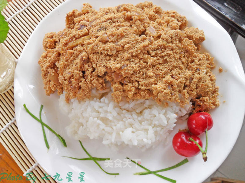 Lunch for One Person-braised Fish Roe Topped with Rice recipe