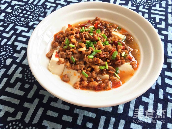 Steamed Tofu with Minced Meat recipe