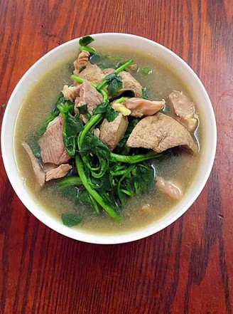 Watercress Pork Liver and Lean Pork Soup recipe