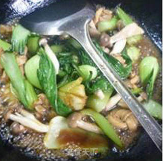 Crab-flavored Mushroom Senjo Jie-yaki Green Vegetable recipe