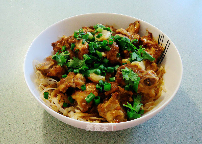 Steamed Dried Carrot Ribs with Satay Sauce recipe