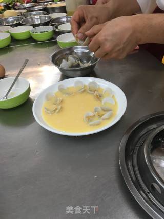 Steamed Eggs with Clams recipe