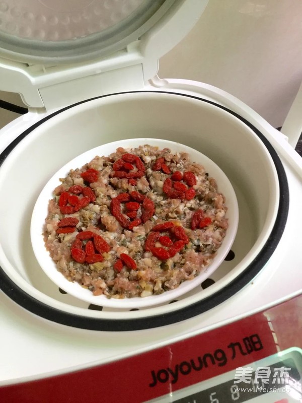 Steamed Mei Cai Meatloaf recipe