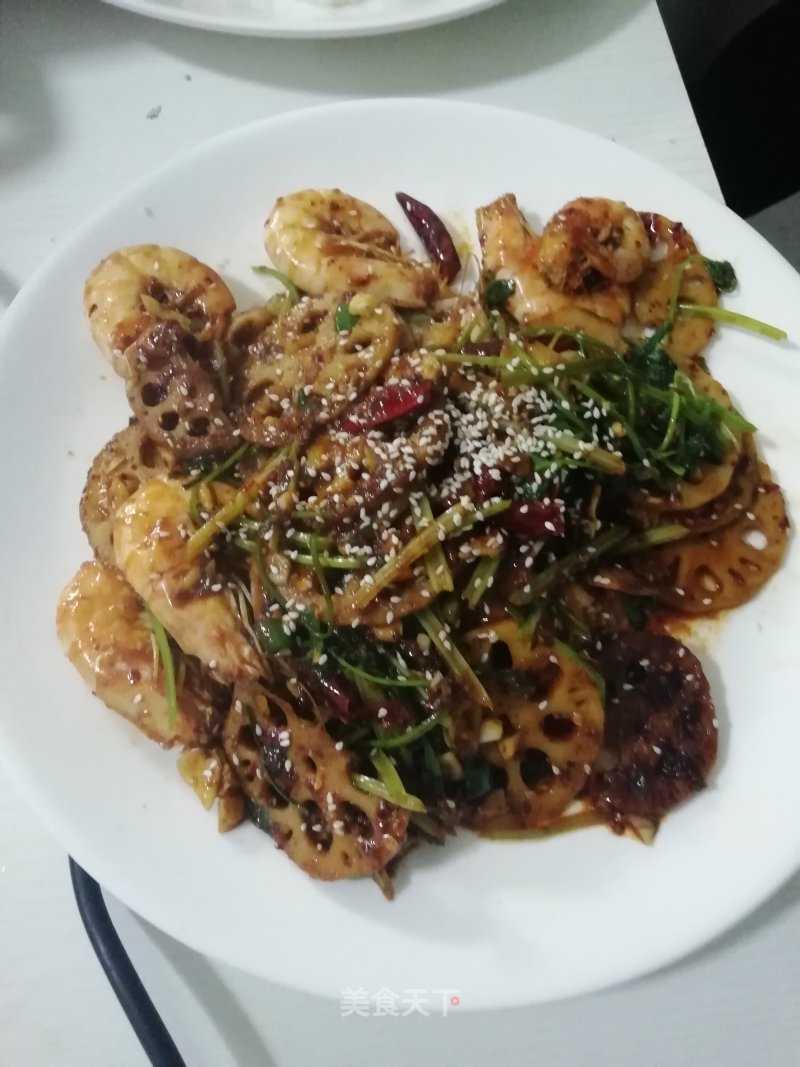 Xiaoman's Spicy Griddle Shrimp