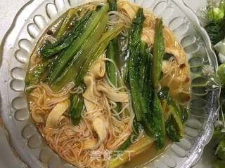 Hot Noodle Soup with Bean Curd and Vegetables recipe