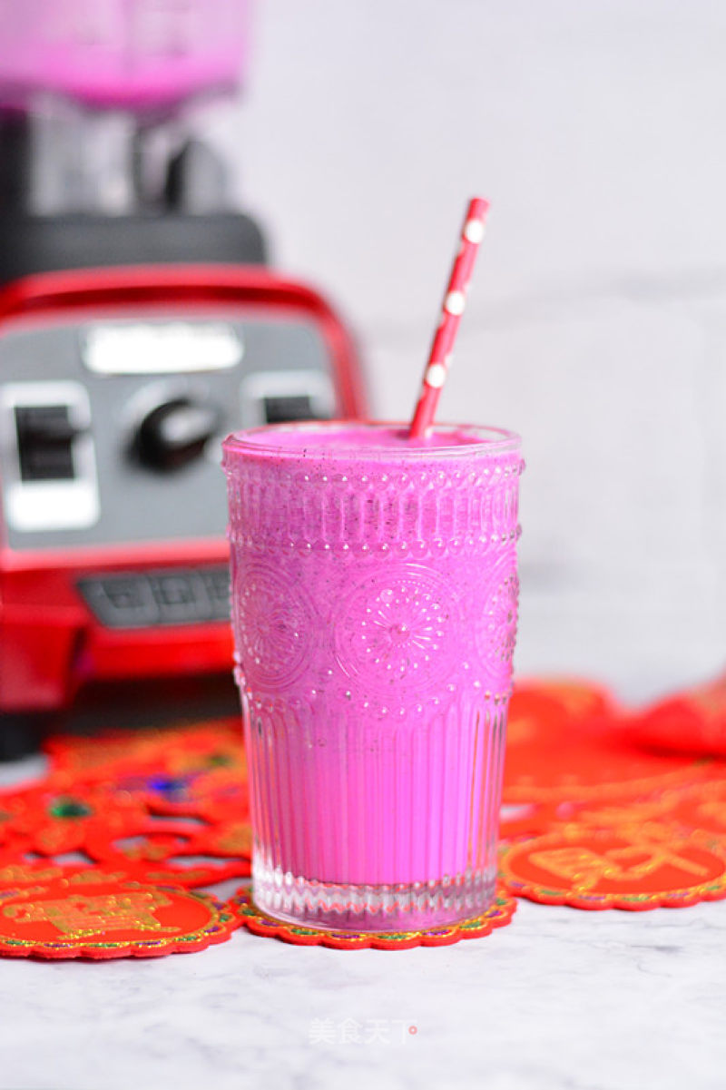 The Juice is Delicious Like This-dragon Fruit Milkshake recipe
