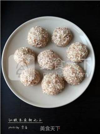 [prosperous and Prosperous] Red Japonica Rice Fish Fillet Meatballs recipe