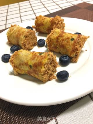 Whole-wheat Toast Turned into A Cute Pork Floss Roll😬 recipe