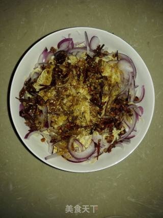 Scallions Mixed with Dried Tofu Shreds recipe