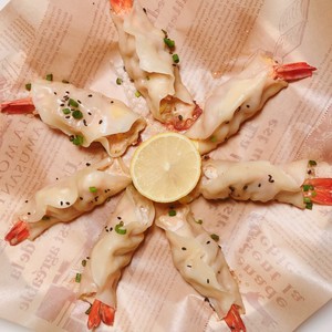 【crispy Bottom Pot Sticker Shrimp】 recipe